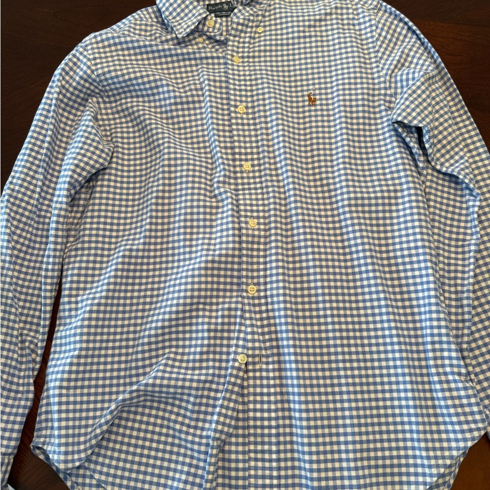 Blue Checkered Men's polo Shirt